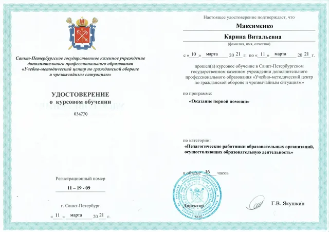 Диплом Карины Максименко